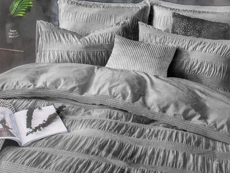 Alice - 3 pc Duvet cover - Grey Sale