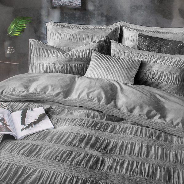 Alice - 3 pc Duvet cover - Grey Sale