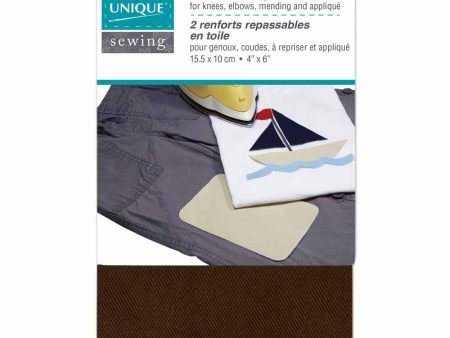 UNIQUE SEWING Drill Patch Brown - 10 x 15cm (4  x 6 ) - 2pcs Online Hot Sale