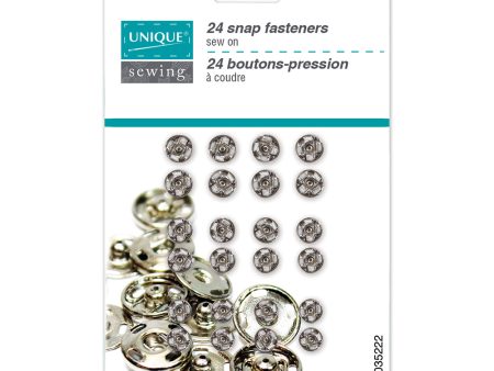 UNIQUE SEWING Snap Fasteners Assortment Nickel - size 5mm, 6mm, 7mm - 24 sets Online Hot Sale