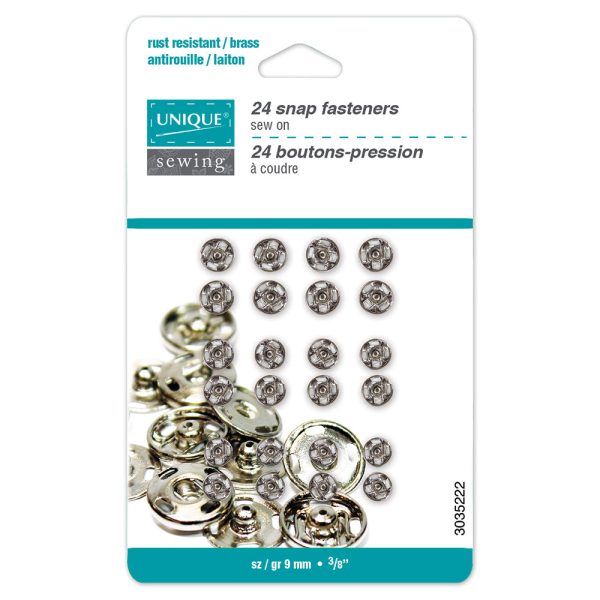 UNIQUE SEWING Snap Fasteners Assortment Nickel - size 5mm, 6mm, 7mm - 24 sets Online Hot Sale