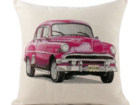 Decorative cushion cover - Car - Pink - 18 x 18   Fashion