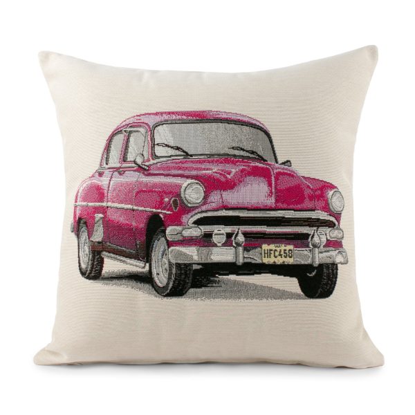 Decorative cushion cover - Car - Pink - 18 x 18   Fashion