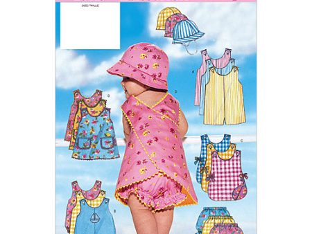 B5625 Infants  Romper, Jumper, Panties and Hat (Size: NB-S-M) Fashion