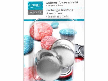 UNIQUE SEWING Buttons to Cover Refill - size 45 - 28mm (1⅛ ) - 4 sets Cheap