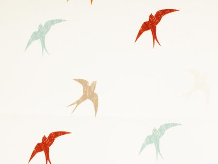 9 x 9 inch Home Decor Fabric Swatch - In Flight - Joker - Coral on Sale