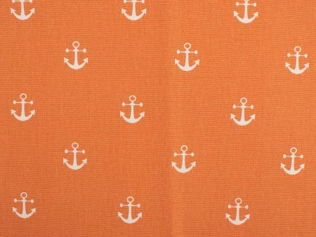 9 x 9 inch Home Decor Fabric Swatch - European Print - Anchor Orange on Sale