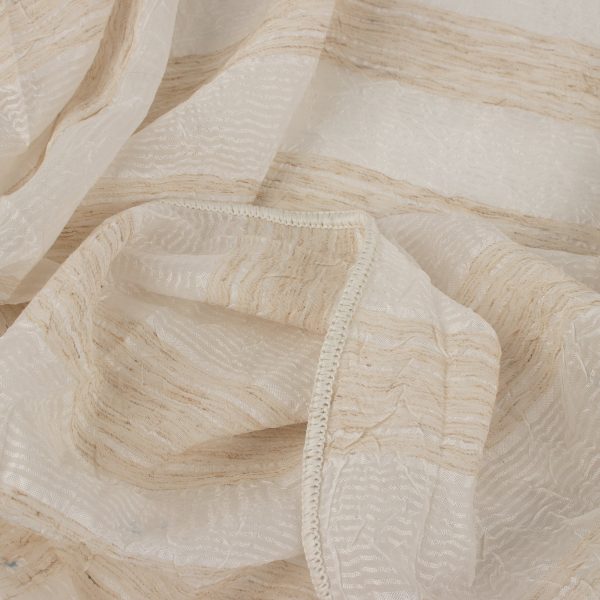 Home Decor Fabric - Designer Sheer - Wide width Lazio -  Natural For Sale