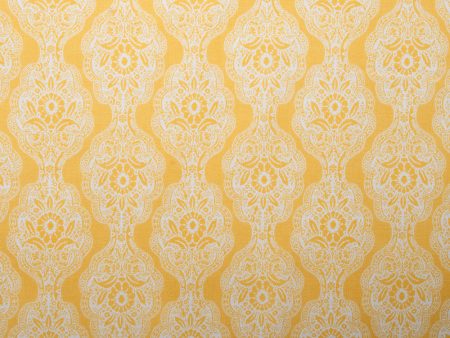 MAISON DES FLEURS Printed Cotton - Traditional - Yellow Hot on Sale