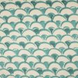 9 x 9 inch Home Decor Fabric Swatch - Asia - Printed Velvet Yasuko Teal Online now