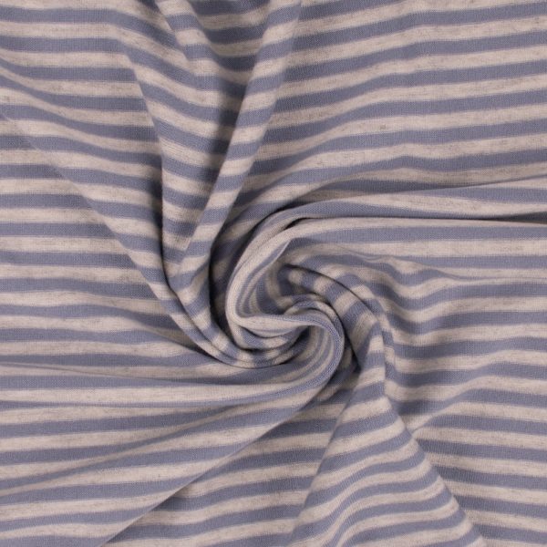 BAMBOO - Printed knit - Stripes - Blue For Sale