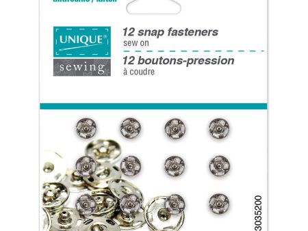 UNIQUE SEWING Snap Fasteners Nickel - size 0  6mm (¼ ) -12 sets on Sale