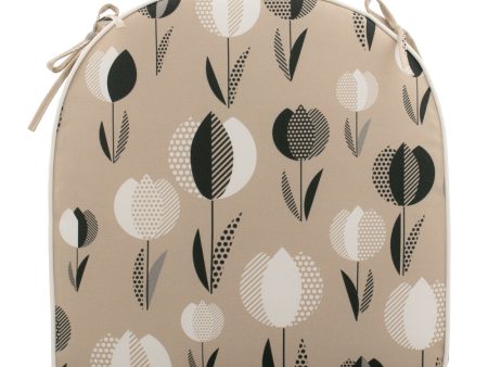 Indoor Outdoor chair pad cushion - Tulip - Beige - 18 x 18 x 1.5   Fashion