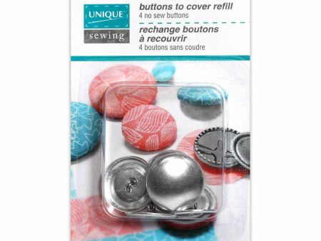 UNIQUE SEWING Buttons to Cover Refill - size 36 - 23mm (⅞ ) - 4 sets Sale