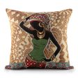 Decorative cushion cover - Africa II - Yellow - 18 x 18   Supply