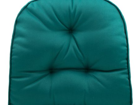 Indoor Outdoor chair pad cushion - Solid - Everglade - 19.5 x 19.5 x 2.7   For Cheap