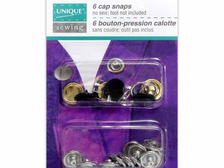 UNIQUE SEWING Cap Snaps Black - 11.5mm (½ ) - 6 sets Cheap