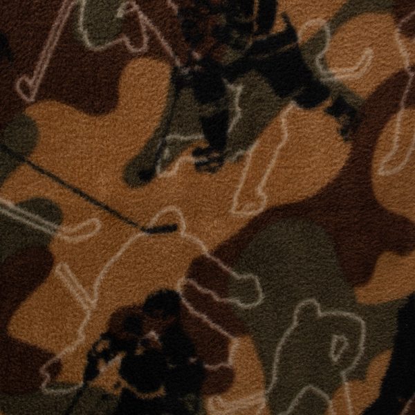 Anti Pill Fleece Print - FRESH -  Hockey camo - Brown Sale