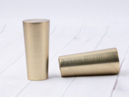 Metal finial for 19mm rod - Cone - Brushed Brass For Cheap