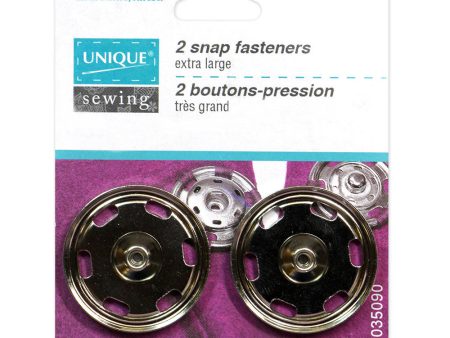 UNIQUE SEWING Snap Fasteners Nickel - size 30mm (1⅛ ) - 2 sets For Discount