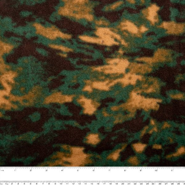 Anti Pill Fleece Print - FRESH - Camouflage - Green For Sale