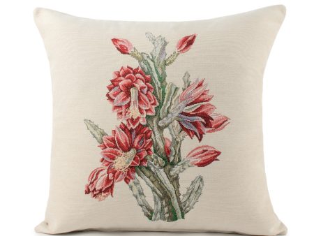 Decorative cushion cover - Floral II - Beige - 18 x 18   Cheap