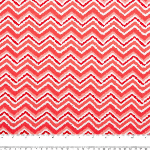 Blenders Cotton Print - Herringbone - Pink   Red For Cheap