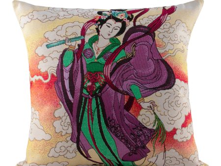 Decorative cushion cover - Gheisha I - Purple - 18 x 18   on Sale