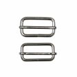 UNIQUE SEWING Slide Buckle - Metal - 32mm (1¼ ) - Silver - 2 pcs Cheap