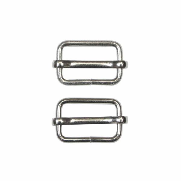 UNIQUE SEWING Slide Buckle - Metal - 25mm (1 ) - Silver - 2 pcs Online Sale