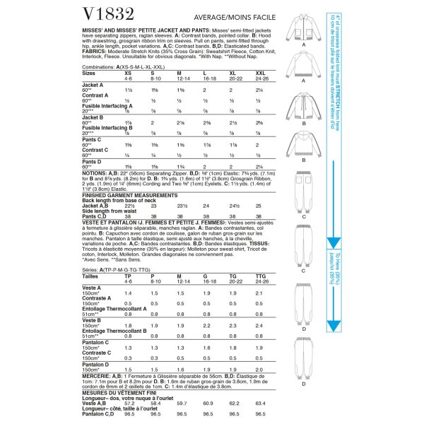 V1832 Misses  and Misses  Petite Jacket and Trousers Hot on Sale