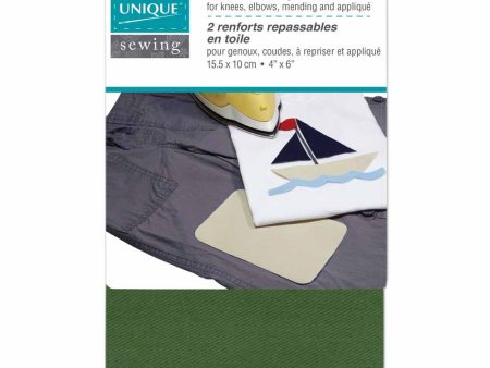 UNIQUE SEWING Drill Patch Spruce - 10 x 15cm (4  x 6 ) - 2pcs For Discount