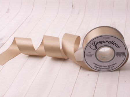 38mm Double Faced Satin Ribbon - Candied Ginger Online Hot Sale