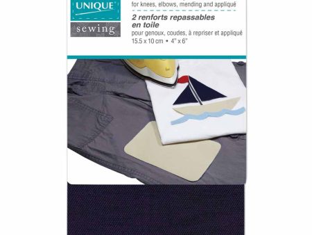 UNIQUE SEWING Drill Patch Navy - 10 x 15cm (4  x 6 ) - 2pcs Online Hot Sale