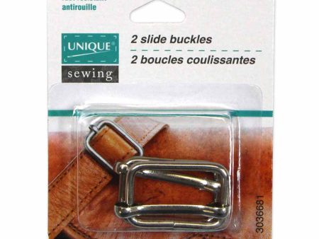 UNIQUE SEWING Slide Buckle - Metal - 25mm (1 ) - Silver - 2 pcs Online Sale