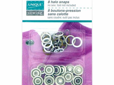 UNIQUE SEWING Halo Snaps White - 11.5mm (½ ) - 8 sets Cheap