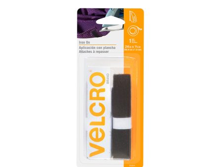 Iron On - Velcro - Black - 24 x 0.75″ Hot on Sale