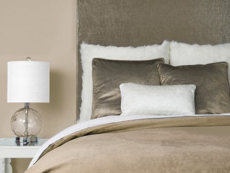 Luxe Velvet - 3 pc Duvet cover - Sand Online now