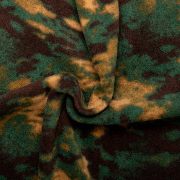 Anti Pill Fleece Print - FRESH - Camouflage - Green For Sale