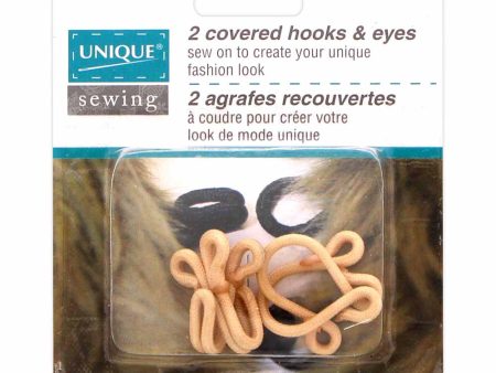 UNIQUE SEWING Hooks & Eyes Beige - 4.0cm - 2 sets Hot on Sale