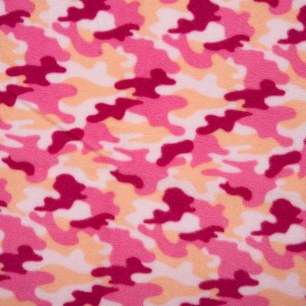 Anti Pill Fleece Print - FRESH - Camouflage - Pink Online Hot Sale