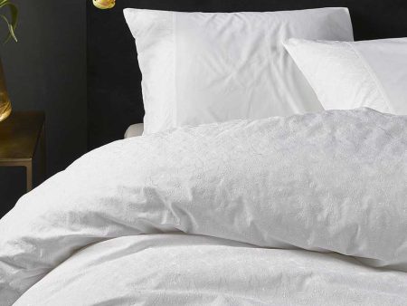 Rhodes - 3 pc Duvet cover - White Discount