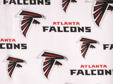 Atlanta Falcons NFL cotton prints - Logo - White Sale