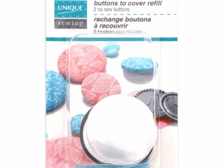 UNIQUE SEWING Buttons to Cover Refill - size 60 - 38mm (1½ ) - 2 sets Discount