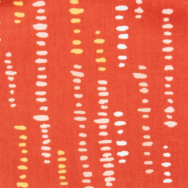 COLLECTOR S Cotton prints - Dots stripes - Orange (10 meters) Online now