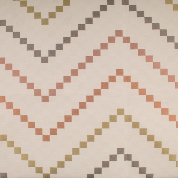 9 x 9 inch Home Decor Fabric Swatch - Aura - Chevron Corail Cheap