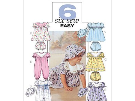 B4110 Infants  Dress, Panties, Jumpsuit and Hat (size: All Sizes In One Envelope) on Sale