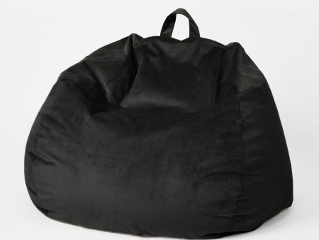 Bean Bag Cover - Luxe Velvet - Black - 40 x 47   Cheap