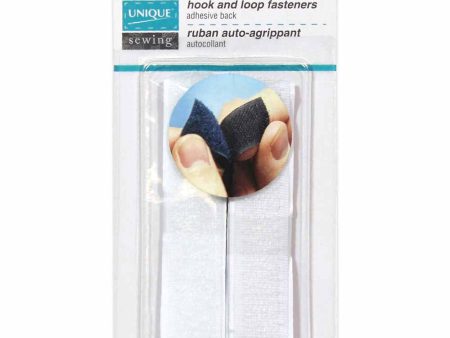 UNIQUE SEWING Self-Gripping Fastener Strip - 25cm (10 ) - White Supply