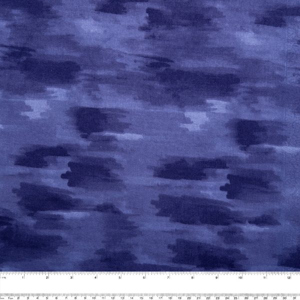 Blenders Cotton Print - Brush stroke - Navy Discount